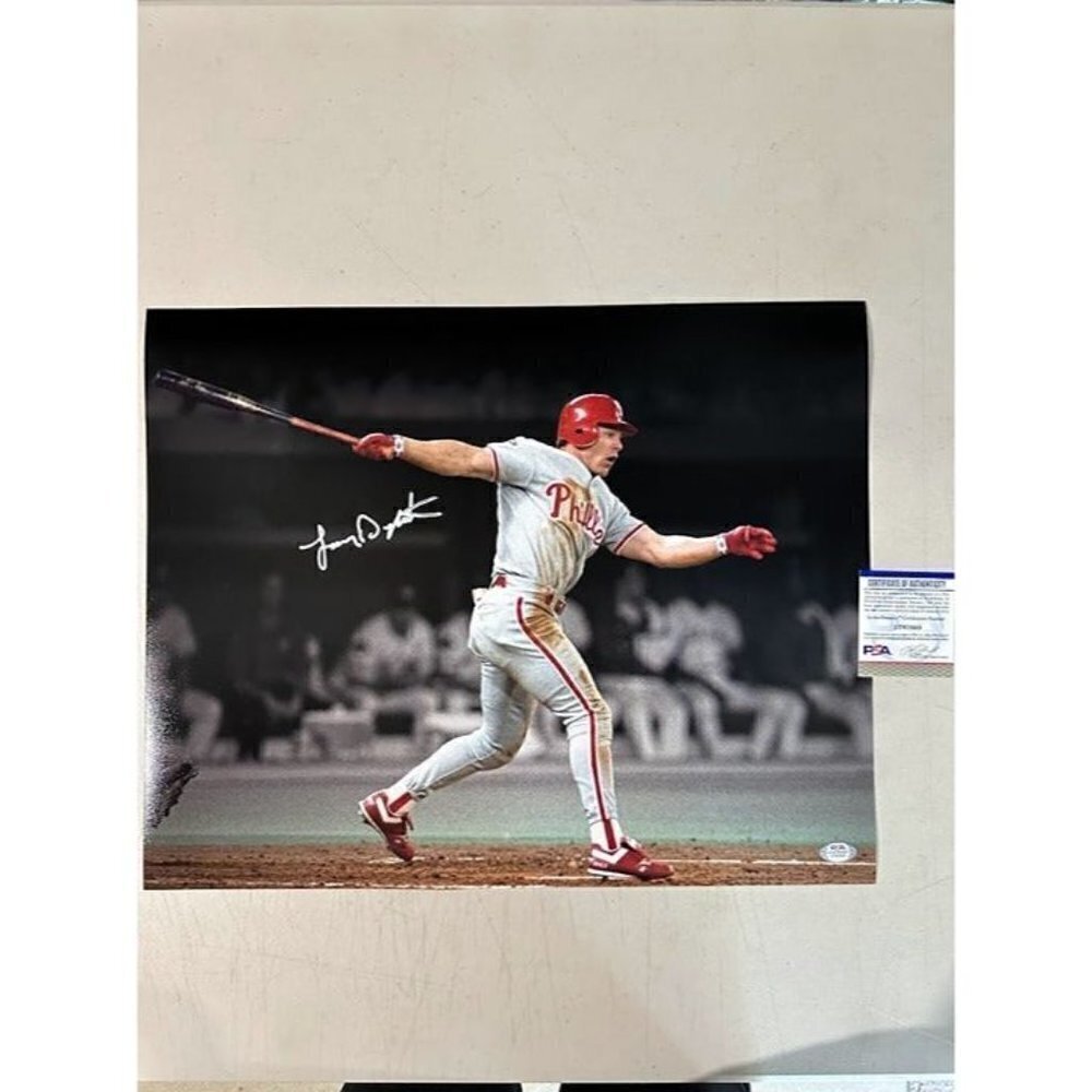 Lenny Dykstra signed autographed Philadelphia Phillies 16x20 photo PSA